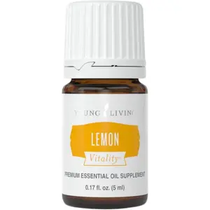 Lemon Vitality Essential Oil - 100% Pure, Food-Grade Citrus Flavor Enhancer - Antioxidant and Immune Support - Culinary and Beverage Flavoring - 5ml