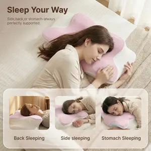 Cervical Memory Foam Pillow for Neck Support, Ergonomic Orthopedic Bed Pillow for Side Back & Stomach Sleepers, Odorless Slow Rebound Sleeping Pillow