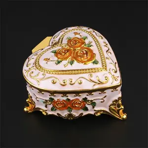 Vintage Jewelry Storage Box, 1 Count Retro Metal Heart Shaped Elegant Jewelry Organizer, Jewelry Storage Container for Earring Necklace Ring, Dustproof Organizer Boxes, Home Decor, Accessories Box, Jewelry Storage Unit