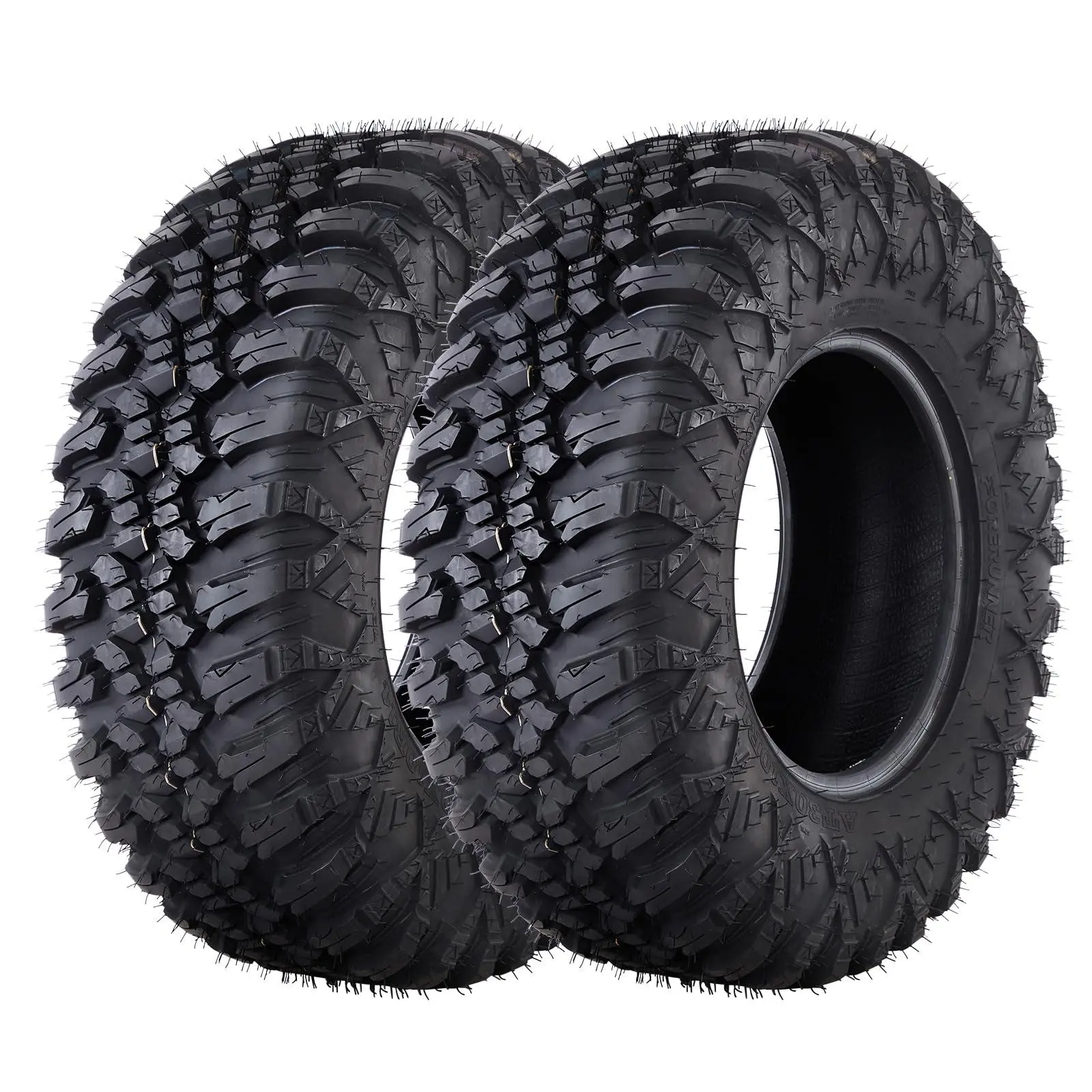 30x10x14 UTV Tires, 8 Ply Quad or Side By Side ATV Tire, Ridged Power Treads, Plow Through Mud and Sand, Ride Over Hard Surfaces - 30 in UTV Tires