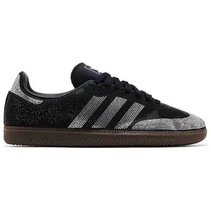 Adidas Samba OG Rhinestone Black Silver Women's Sneaker IH9052 Authentic Original Crystal Low Fashion Comfortable Everyday Wear Round Toe Box Closed Toe Shoe for Girls, Closed-Toe Casual Trainers, Streetwear-Inspired Casual Trainers
