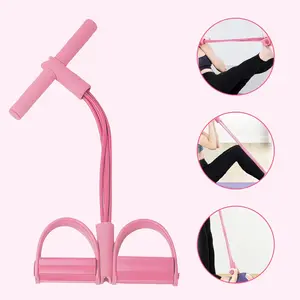 21 Fitness Resistance Bands-8 Tube Pedal Ankle Puller, 2026 Upgrade Foot Pedal Resistance Band with Handle, Stretching Bands for Arm and Leg Workouts, Sit Up Rope for Women total body training leg stretch rope exercise resistance bands