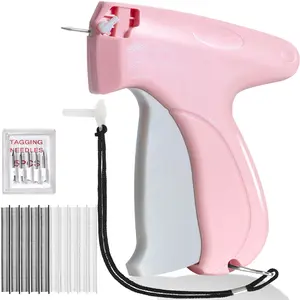 Quick Stitch Sewing Gun - Mini Clothes Fixer with 5 Needles, 500 Black & 500 White Fasteners (Quilting/Hemming)