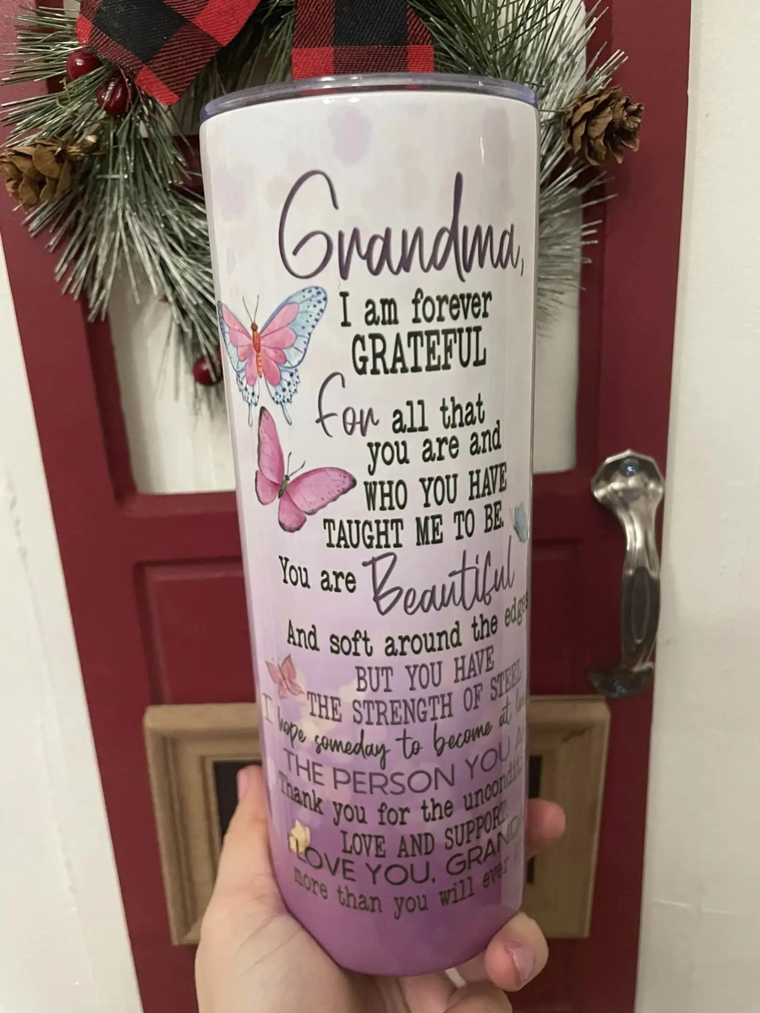 Above All Boutique's Grandma I Am Grateful 20oz Tumbler