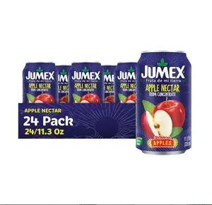 Jumex Apple Juice Nectar - Made with Fresh Fruit Puree & Apple Juice Concentrate for Fruit Smoothie Mix, Cocktail Mixers & Kids Drinks & Beverages - 11.3oz, 24 Pack Canned Drinks