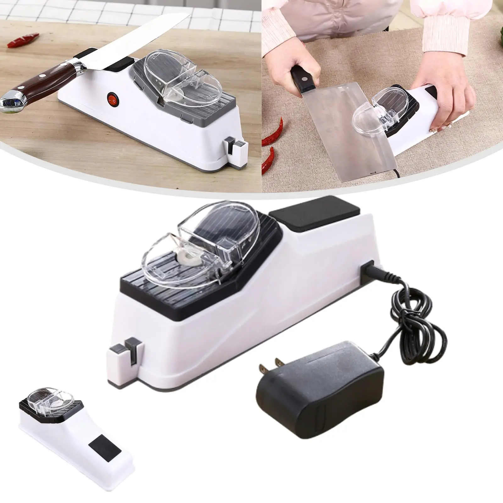 Electric Knife Sharpener, Electric Knife Sharpener, 5 Seconds Quick Sharpening, Automatic Knife Sharpener, Knife Sharpener