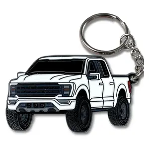 Ford F-150 Keychain Accessory 2022 2023 Model, Toy Truck Inspired Durable Metal Key Fob Cover Unique Design, Gift for Men Truck Lovers, Sturdy Affordable Key Chain Gift Idea