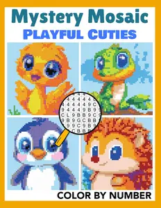 Mosaic Mystery Color by Number: A Creative Quest of Fun and Vibrant Pixel Art for Stress Relief and Relaxation for Adults (Mystery Mosaic Animals)