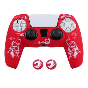 Silicone Protective Case Cover For Playstation 5 Controller Skin Gamepad Games Accessories For PS5 Control with Joystick Caps Game Console Accessories