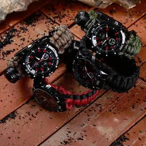 Multifunction 6 in 1 Survival Paracord Watch
