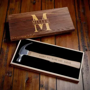 Handcrafted Bonds Personalized Hammer – Engraved with Text, Perfect Handyman Gift for Father’s Day, Anniversaries, or Birthdays,13"