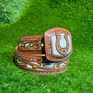 Cinto Lazer De Pelo De Vaca | Western Cow hair Belt