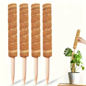Plant Moss Coconut Shell Pole, Bendable Plant Heart Leaf Vine Climbing Support Extended Palm Rattan Stick, Indoor Balcony Garden Garden Flower Decoration, Climbing Plants Outdoor