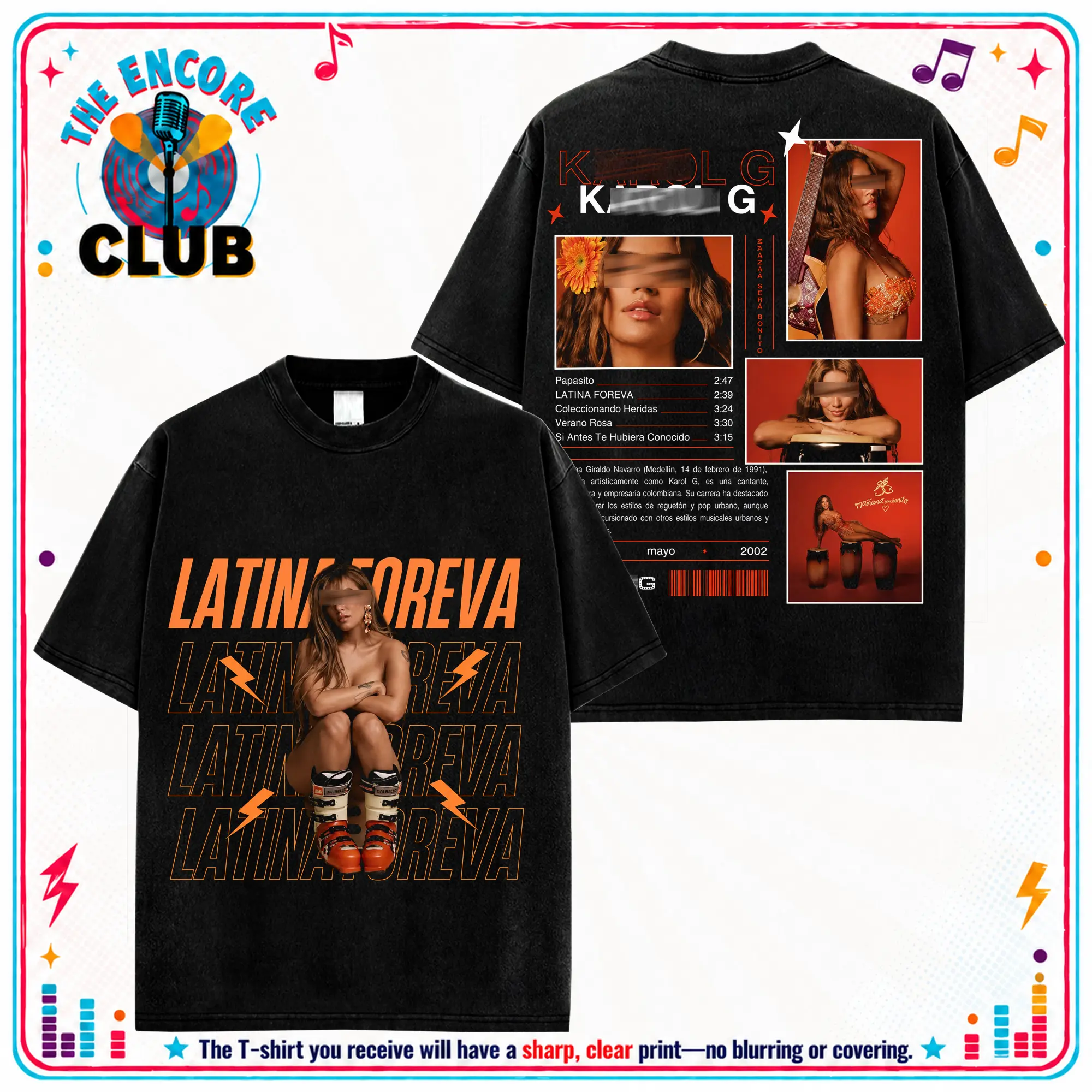 KG Viajando Por El Mundo Tropitour 2026 Graphic T-Shirt, Made in USA, 100% Cotton, TROPICOQUETA Inspired Album Tee, La Bichota Concert Outfit Shirt, Bichotas Fan Gift for Reggaeton, Latin Pop and Music Lovers