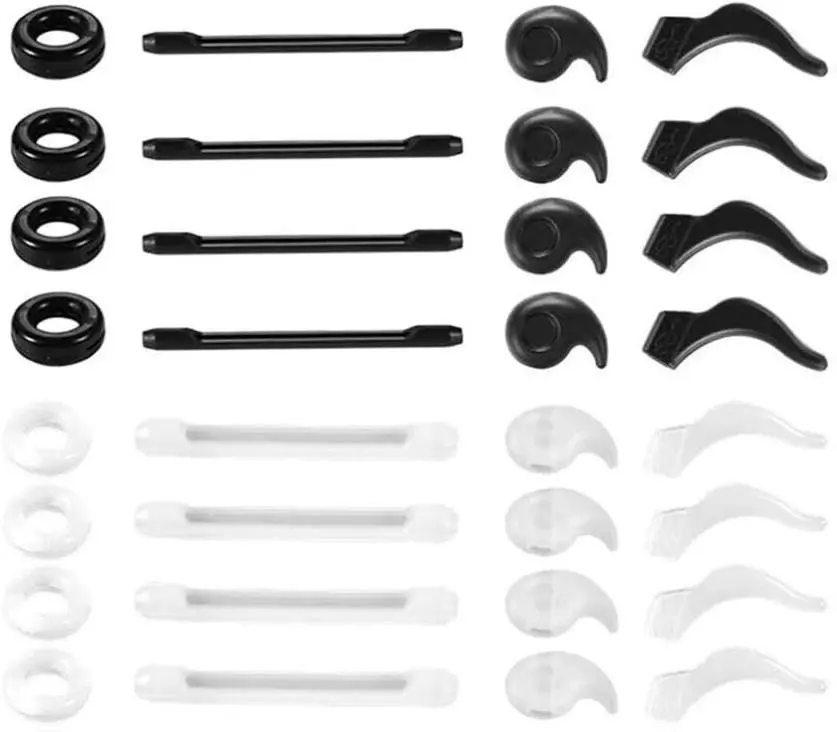 16 Pairs Eyeglasses Retainers Premium Silicone Anti-Slip Eyeglass Holder Comfort Ear Grip Hooks Protectors for Spectacle Sunglasses Reading Glasses Eyewears