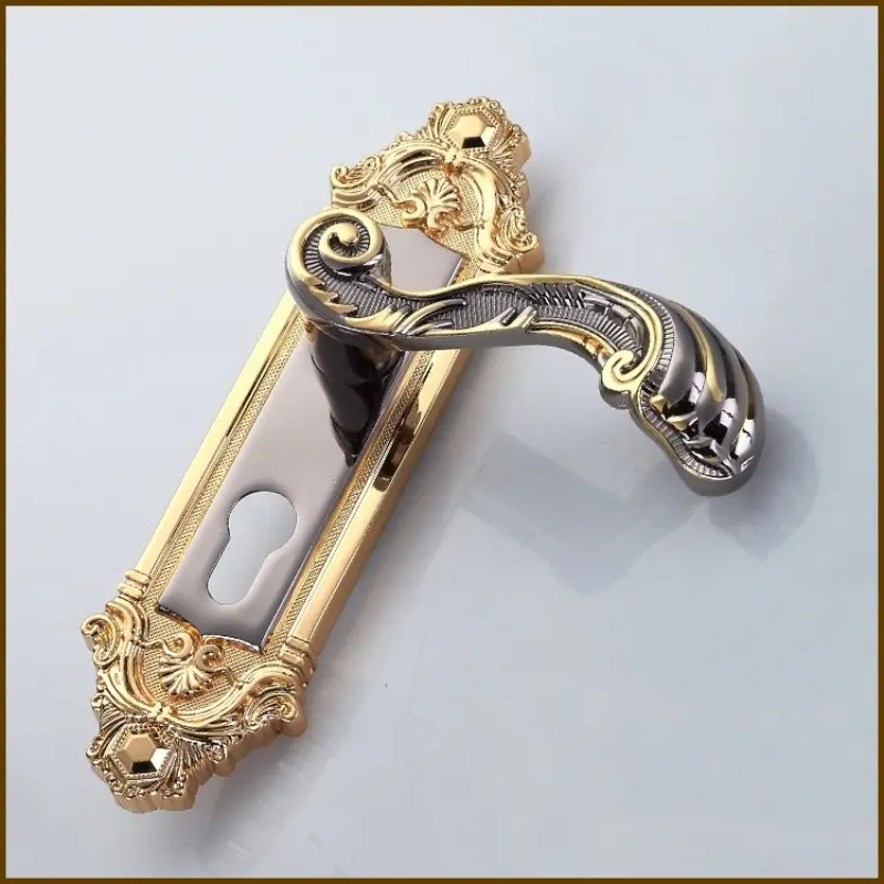 Security Door Lock System - Single Tongue Handle Door Lock - Elegant Design Quick-Release Adjustable Multi-Surface Fit for Indoor Bedroom Door Replacement - Ideal for Households & Homeowners - High Security Locks, Door Knobs