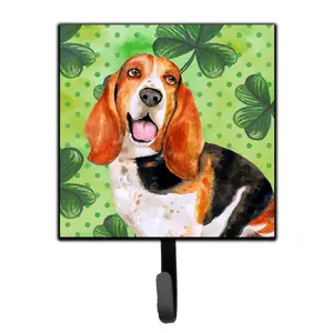 212 MAIN Basset Hound St. Patrick's Leash & Key Hanger - Wall Mounted Organizer, Decor Hook, Room Decor for Home Supplies