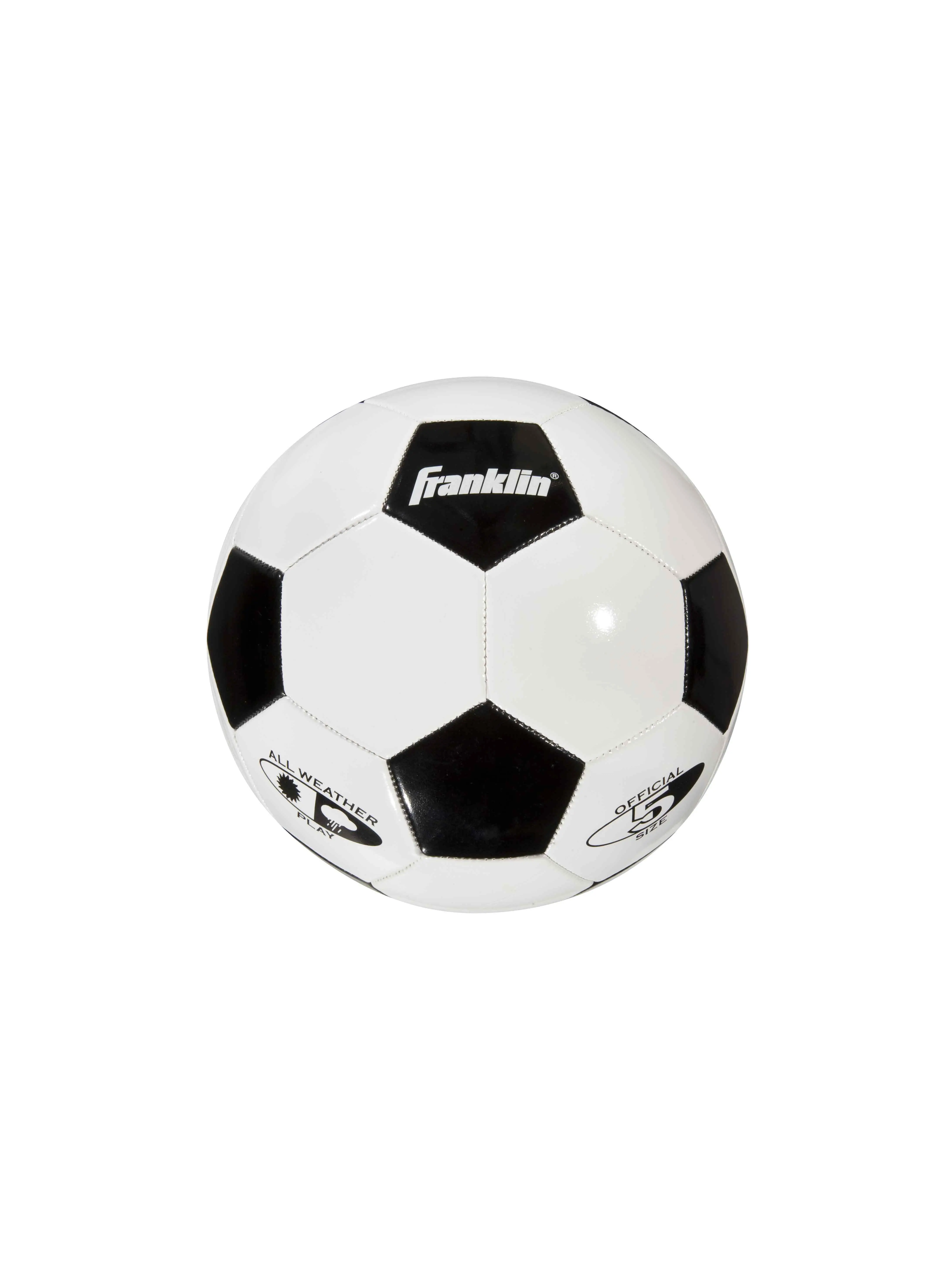 Franklin Competition 100 Classic Soccer Ball - Official Size 5 Football with PVC Cover, Precision Stitched with Shock-Absorbing Cushion & Anti-Fungal Treatment, Football Balls, Aft Anti-Fungal Treatment, Soccer Football Balls