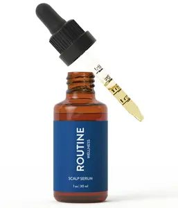 Routine Wellness Scalp Serum for Thinning Hair – Promotes Visibly-Thicker, Fuller-Looking Hair – Lightweight, Science-Backed with Red Clover & Peptides - 30ml