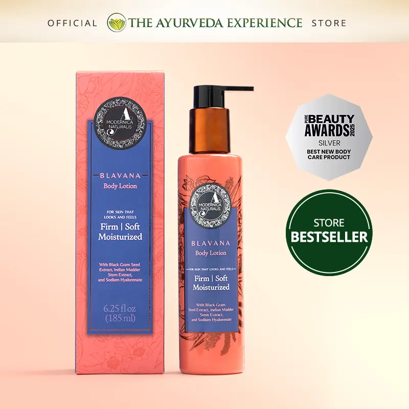 TAE Blavana Body Lotion 185g - Moisturizes Softens Firms Dry Aging Crepey Skin with Black Gram Almond Oil & Sesame Seed Oil
