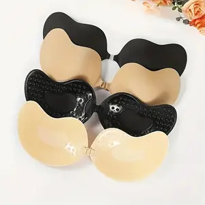 Sticky Bra Invisible Push-Up Breast Lift, Silicone Backless Nipple Covers, Self-Adhesive Strapless Mango-Shaped Bra