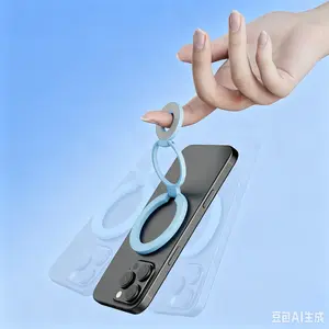 Upgraded Magnetic Ring Phone Holder, Dual-Sided Strong Magnetic Phone Grip with 360° Rotation Adjustable Kickstand Fit for MagSafe Phones, Cases & Most Smartphones