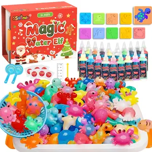 [Limited Deal] 38Pcs Magic Water Elf Kit with 20 Magic Gels, 10 Molds, 6 Packets & 2 Strainers, Glow & Glitter DIY 3D Aqua Fairy Magical Water Pets, STEM Educational Creative Water Gel Kit for Kids, Boys & Girls Birthday Gifts Presents for Kids Ages 3-12
