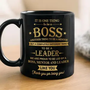 Boss Mentor Leader 11oz Ceramic Mug – Appreciation Gift for Managers, Mentors & Leaders," Thanks for Being My Boss" Funny Work Mug, Funny Boss Gift Mug - Best Gift for Boss