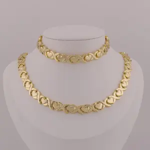 Interlocking Heart Choker Set - 14K Gold-Plated