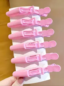 6-Pack Hair Clips Series, Multifunctional Hair Styling Clips, Sectioning Clips, Crocodile Jaw Long Mouth Scissors Curl Hairstylist Beauty Clips