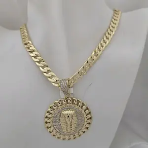 Unisex Gold Plated Chain 004 with Pendant 124 for Women