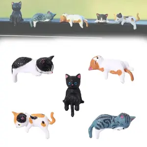 Cute Miniature Cat Trinkets, Handcrafted Mini Cat Figurines, Decorative Collectibles for Home and Office, Adorable Pet Gifts, Collectible Room Decor