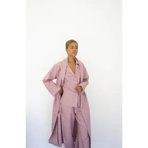 Grace Linen Robe - Pink