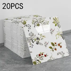 20 pieces of marble peel-and-stick waterproof PVC bathroom wall tiles, bathroom rear partition tiles, and bathroom and kitchen tiles that can be adhered to the wall surface.