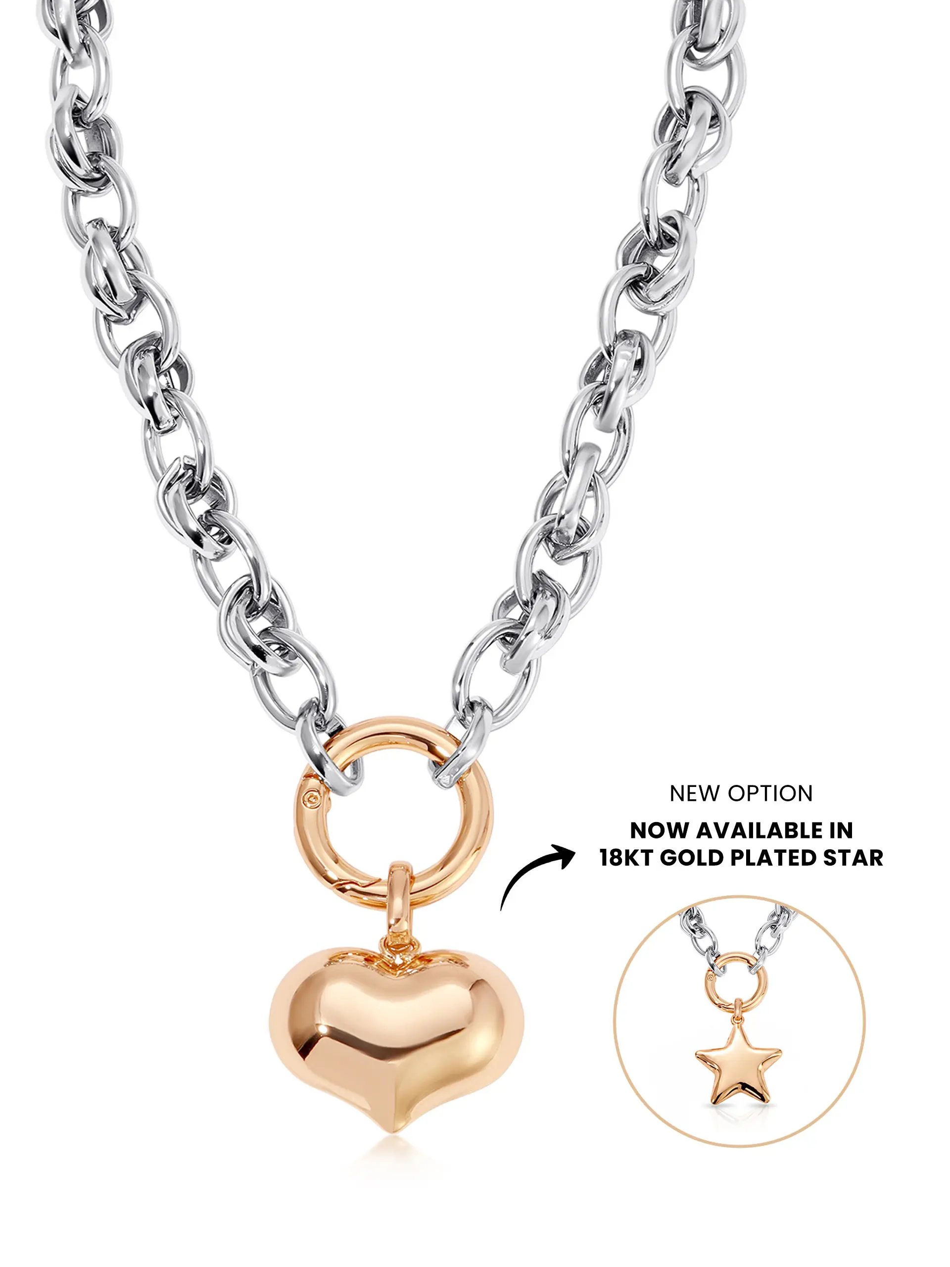 Locked in Mixed Metal Necklace
