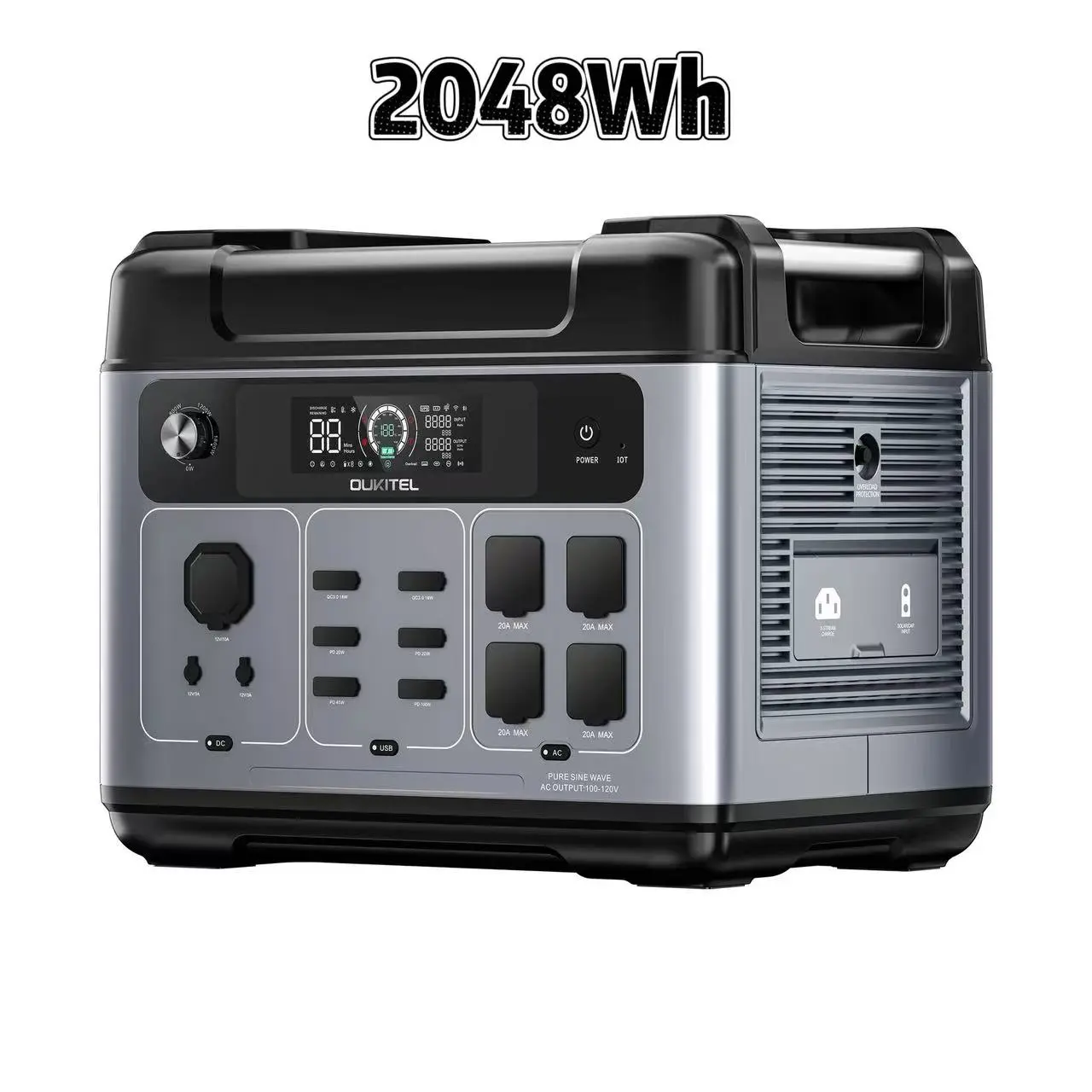 2048Wh(Induction cooker/Portable air fryer)