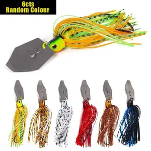Fishing Lures with Hook (6 Counts/set), Artificial Wobbler Buzzbait Jigging Lure, Spinner Spoon for Pike, Soft Plastic Baits, Outdoor Fishing Accessories, Fishing Baits Tools, Father's Day Gifts