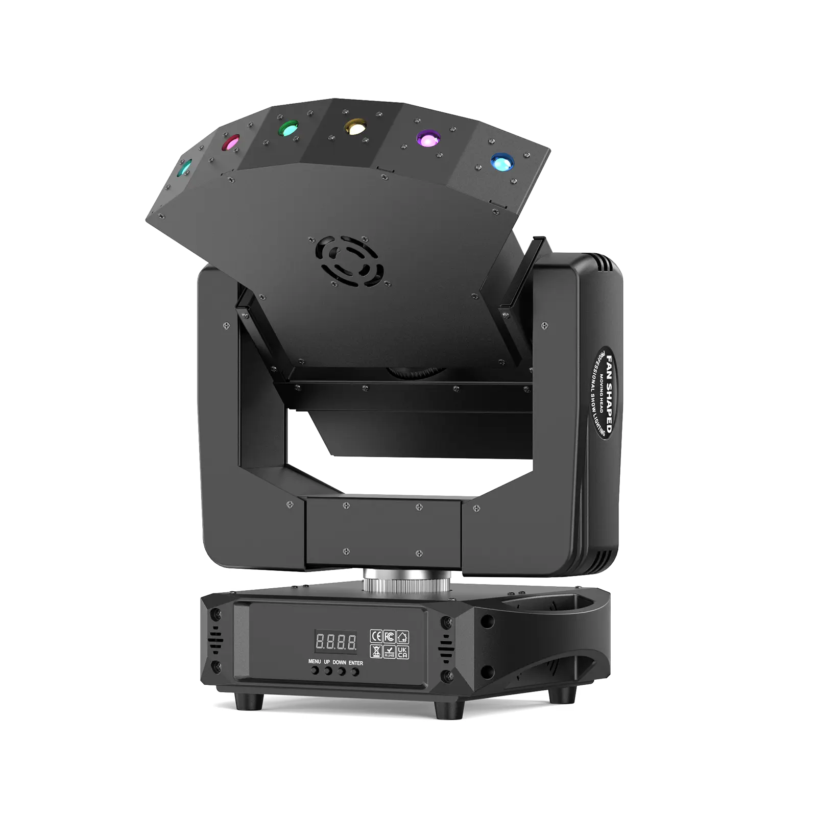 UKING Moving Headlight with 6 x RGB Lasers and Wireless Rotating DMX512 Perfect for Parties Weddings and Stage Laser Effects