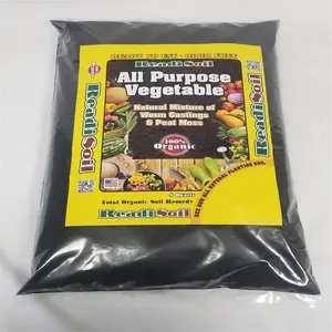 212 MAIN Readi Soil RSAPVB-8 8 qt. 100% Organic Worm Castings All-Purpose Veggie Blend, Peat Moss-Infused Organic Potting Soil Substrate