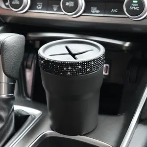 Car Coin Storage Box, Portable Car Coin Storage Bucket, Creative Car Coin Storage Can, Mini Storage Can for Car Cup Holder, Car Console Organizer, Car Accessories