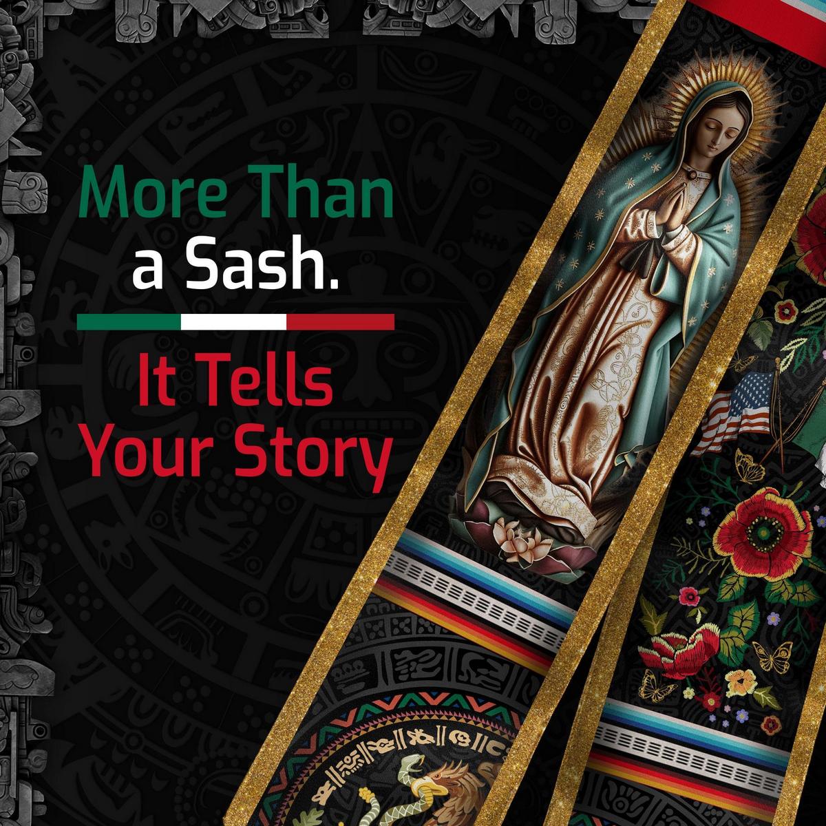 Mexico Graduation Stole 2026 – Mexican Graduation Sash, Class of 2026 V Shape National Country Flag Sash