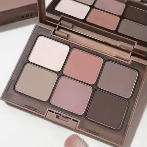 6 Color Matte Eyeshadow Palette, Multifunctional Blush & Contour, Shades Natural Makeup, Perfect for Everyday Use