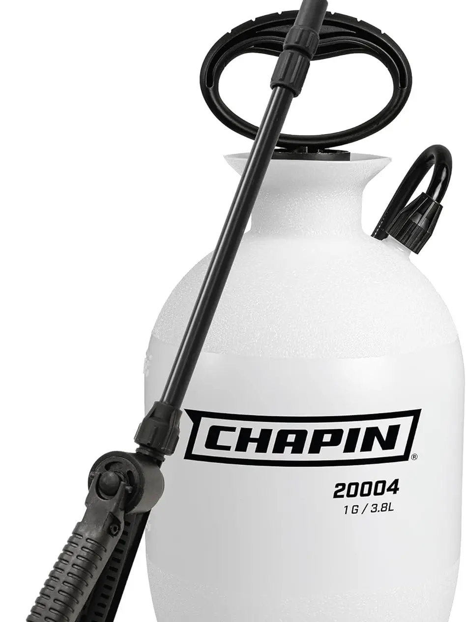 Chapin 20004 Pump Sprayer, 1-Gallon SureSpray Translucent Tank with an Easy Fill Funnel-Top Opening, Adjustable Cone Nozzle & 34" Long Reach Hose, Used for Fertilizer, Pesticides, Weeds & Pests