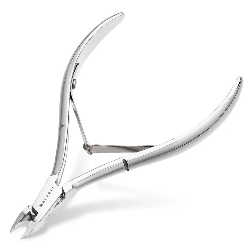 Makartt Stainless Steel Full Jaw Cuticle Nipper - 4.2 inches, Extremely Sharp Eagle Jaws, Double Spring, Wipeable Blades, Nail Art Tools for Adults, Beauty Salons, Home Manicure, Best Gift (Silver, 1 Piece)