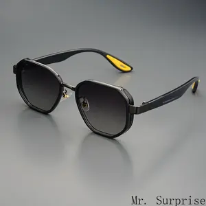 Men's Retro Pilot Sunglasses - European-American Alloy Frame, TR90 Lightweight, UV Protection, Dark-Lensed Contemporary Outdoor Sporty Fashion Eyewear, Alloy Men's Sunglasses