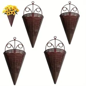 Creative Hanging Flower Basket, Wall Hanging Flower Basket, Garden Decorative Basket, Home Decor Supplies for Living Room Bedroom Garden, Hanging Plant Basket