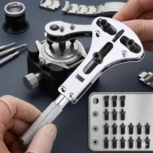 Professional Watch Repair Tool Kit: Adjustable Case Back Opener & Spring Bar Remover Set with Anti-Slip Handles, Essential for Precision Mechanical Watch Maintenance