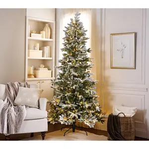 9' Twinkling Snow Kissed Spruce Tree by Valerie