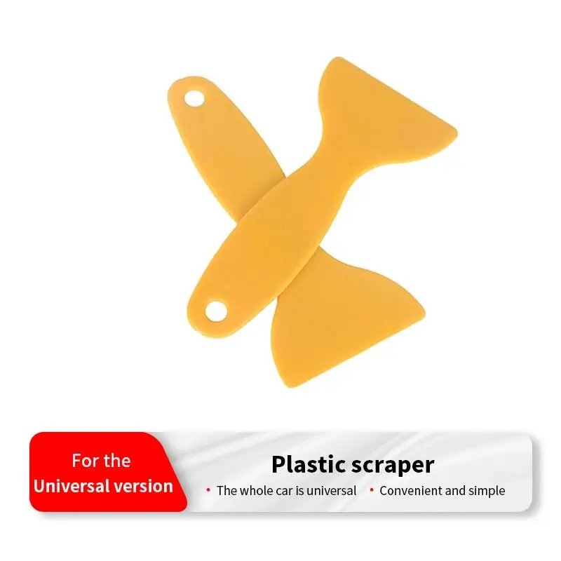 Multifunctional Universal Plastic Squeegee Cleaner Tool - 1pc Yellow Home Care Supply, Non-Scratching Design, Window Glass/Car Windshield Snow Shovel, iPhone-Compatible Mobile Phone Water Glue Scraper