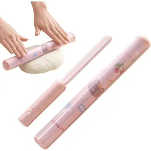 Rolling Pin, Built-in Measuring Scale, 30x3.5cm, Pastry Rolling Pin, Baking Roller, Comfortable Design, For Icing Decoration Fondant Kitchen Pizza